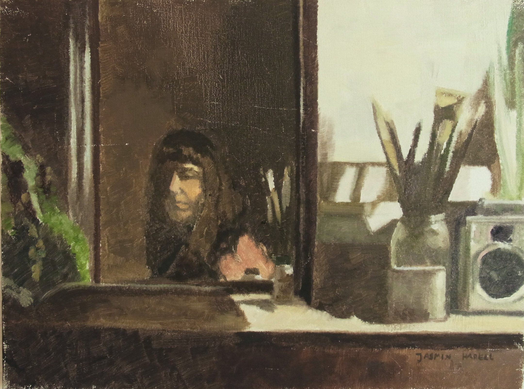 Self Portrait in the Studio &mdash; Jasmin Harell